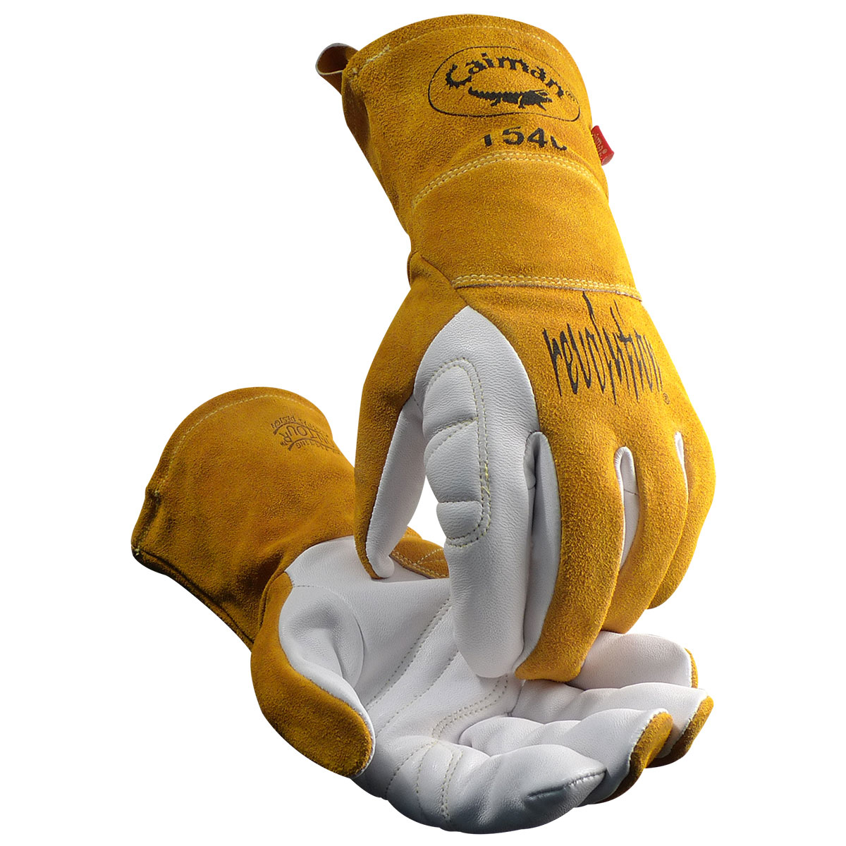 Caiman Goat Grain TIG-Multi-Task Welding Glove with Slit Cowhide Back - Kontour Wrist Cuff
