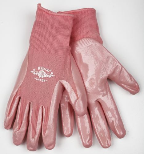 Women's Coated Pink Gloves - Image 1
