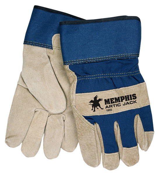 MCR Artic Jack Lined Split Pigskin Leather Palm Gloves - Safety Cuff - Image 1