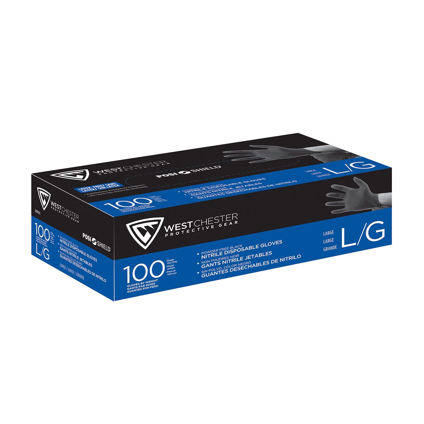 Posi-Shield Black Nitrile Gloves - PF - 5 Mil - Image 3