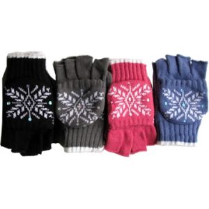 Ladies Knit Convertible Mittens