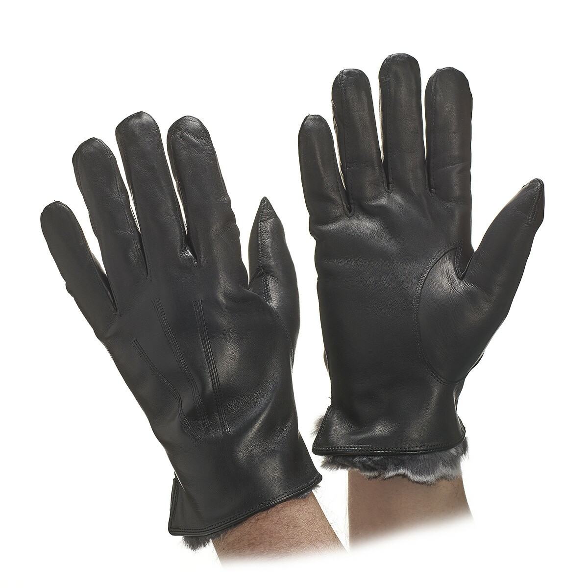 Men's Chinchilla Leather Gloves - Image 3